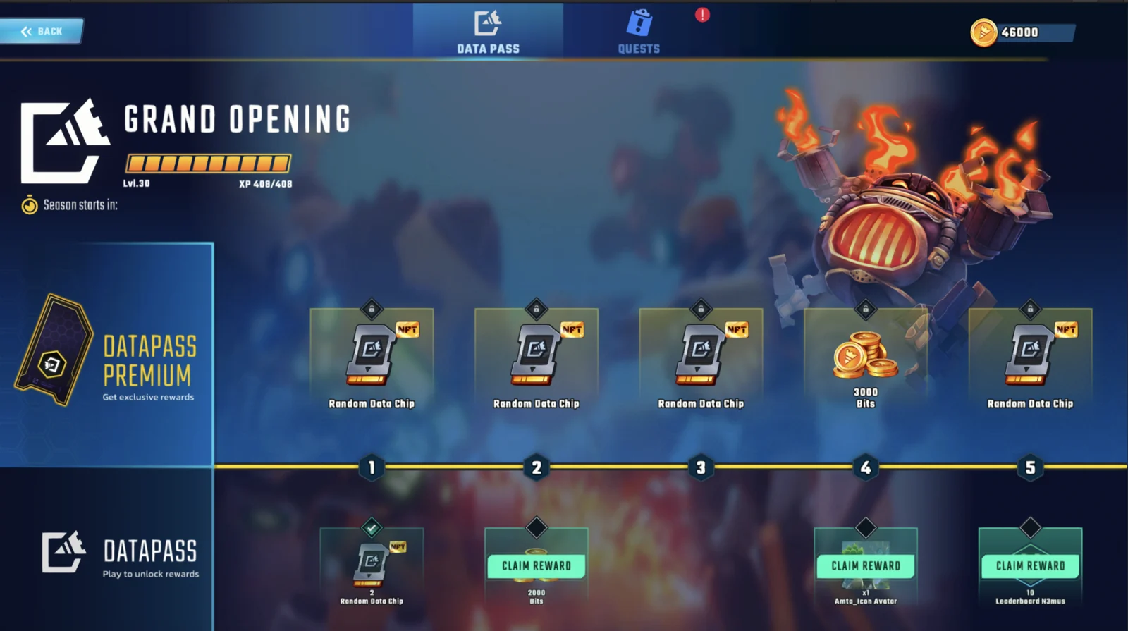 Launch DATA Pass with reward tracks